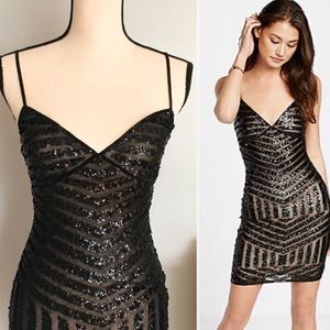 Black sequenced dress